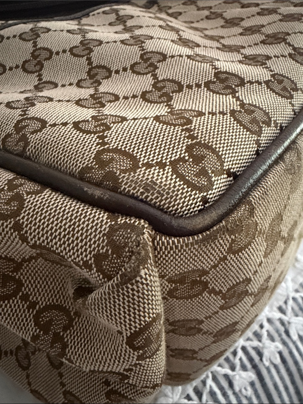 Gucci Brown/Tan GG Supreme Diaper Bag - Picture 9 of 11